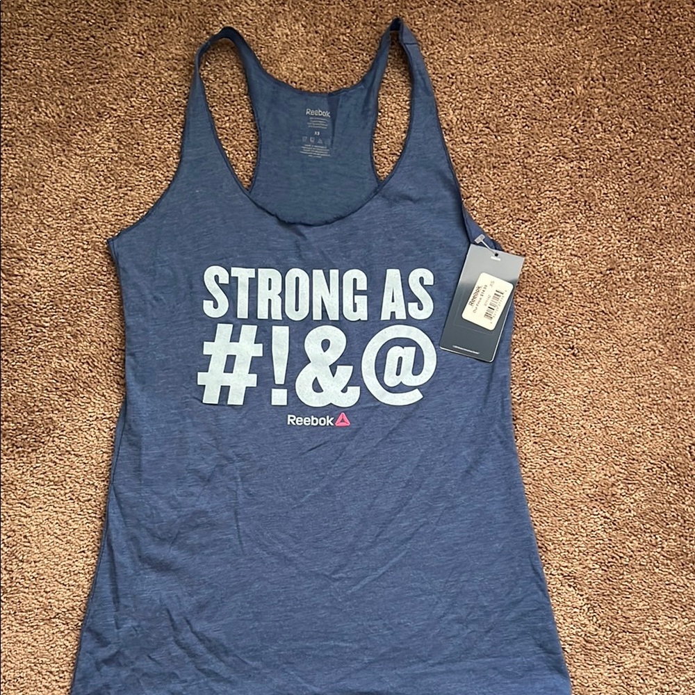 Reebok multicolored scoop neck sleeveless tank top
